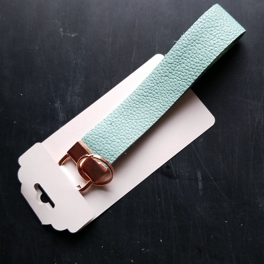 Genuine Leather Key Fob Wristlet XL